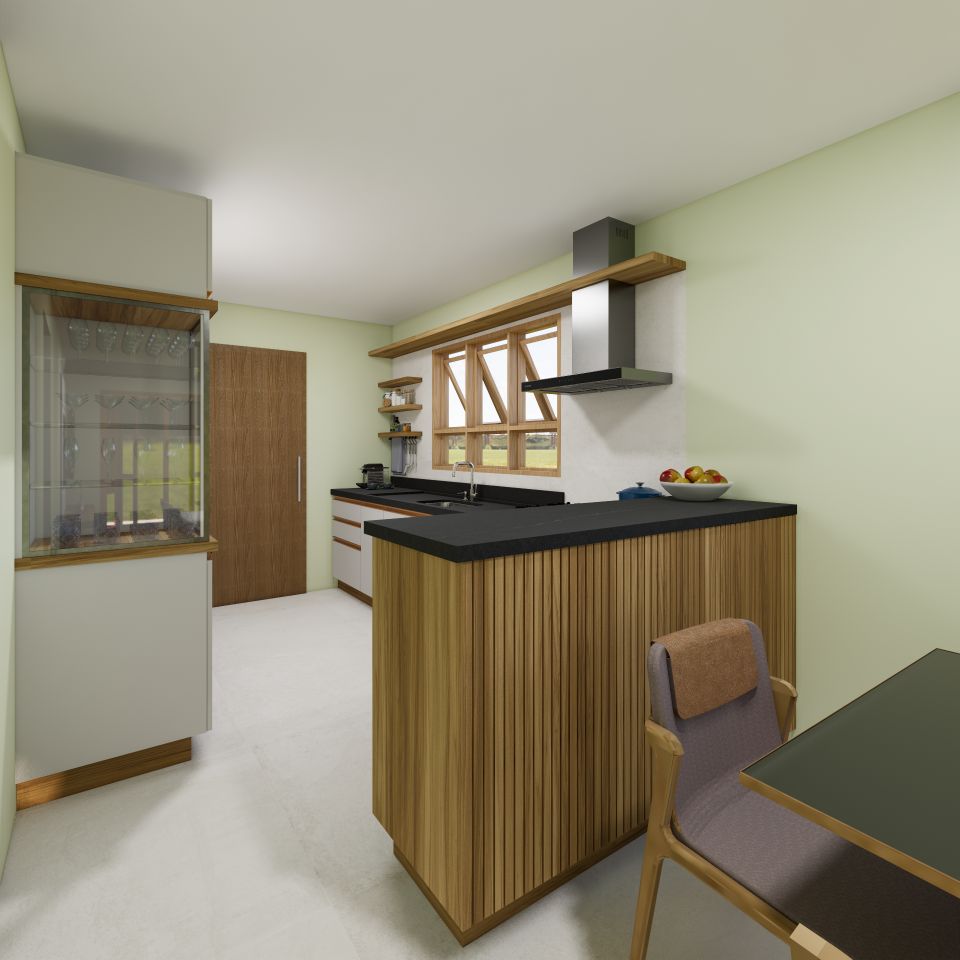 Arquitetura de cozinha compacta